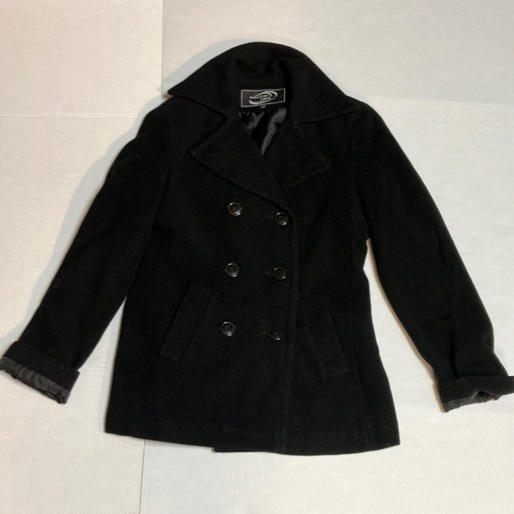 Weather Vane Black Pea Coat size small